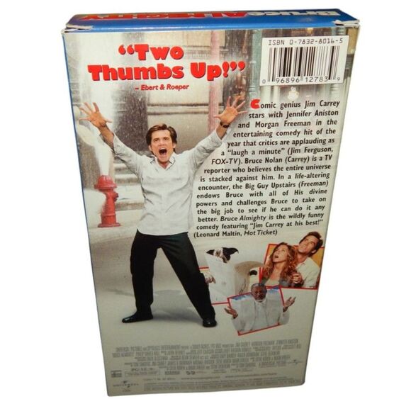 BRUCE ALMIGHTY vintage VHS in original paper case Jim Carrey comedy - Picture 4 of 7